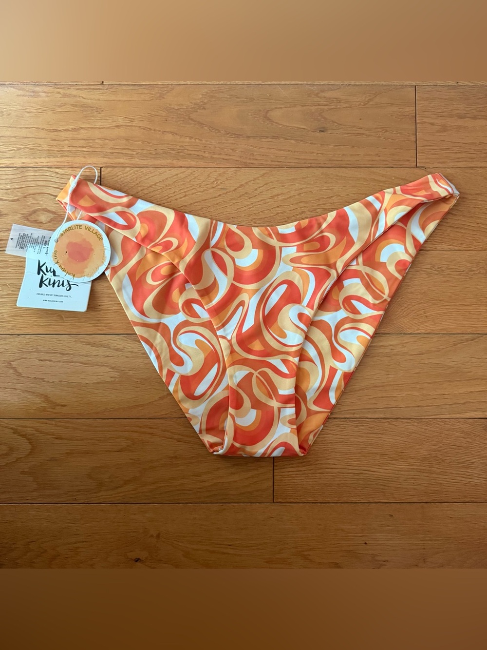 Kulani Kinis Orange & Cream Swirl Bikini Bottoms